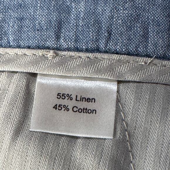 Jos. A. Bank Mens SZ 44 Linen Blend Shorts Tailored Fit Pockets Lightweight Blue - Picture 6 of 8